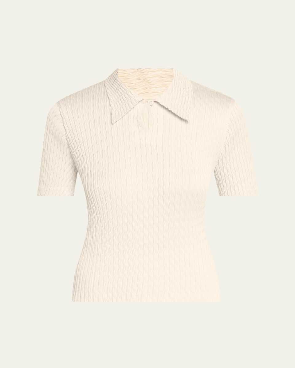 Sleek Pleats Polo Shirt